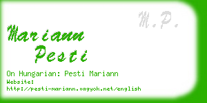 mariann pesti business card